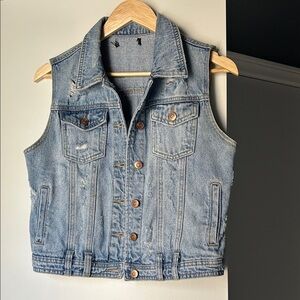 Denim Sleeveless Vest
